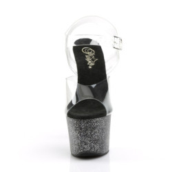 Pleaser SKY-308MG Black Platform High Heeled Pole Shoes