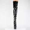 Pleaser JUBILANT-3000 Black Heeled Overknee Boots