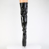 Pleaser JUBILANT-3000 Black Heeled Overknee Boots
