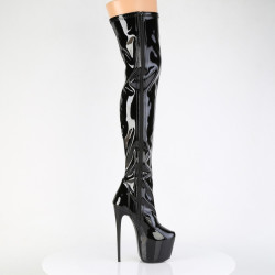 Pleaser JUBILANT-3000 Black Heeled Overknee Boots
