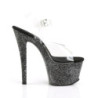 Pleaser SKY-308MG Black Platform High Heeled Pole Shoes
