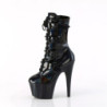 Pleaser ADORE-1046 Black Hologram Patentatching Boots