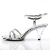 Fabulicious BELLE-316 Silver Low Heeled Summer Sandals