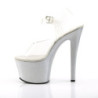 Pleaser SKY-308MG Transparent Silver Sale Women