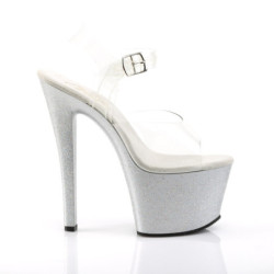 Pleaser SKY-308MG Transparent Silver Sale Women