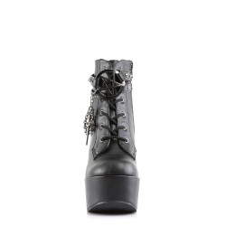 Demonia POISON-101 Black Vegan Platform Ankle High Boots