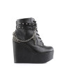 Demonia POISON-101 Black Vegan Platform Ankle High Boots