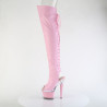 Pleaser SPECTATOR-3030 Rose Laced Overknee Boots