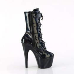 Pleaser ADORE-1046 Black Hologram Patentatching Boots