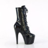 Pleaser ADORE-1046 Black Hologram Patentatching Boots