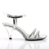 Fabulicious BELLE-316 Silver Low Heeled Summer Sandals