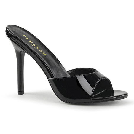 Pleaser CLASSIQUE-01 Black Patent High Heeled Mules