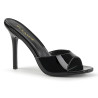 Pleaser CLASSIQUE-01 Black Patent High Heeled Mules