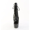 Pleaser STARDANCE-1021 Black Patent Silver Strass Boots