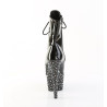 Pleaser STARDANCE-1021 Black Patent Silver Strass Boots