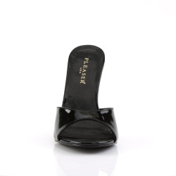 Pleaser CLASSIQUE-01 Black Patent High Heeled Mules