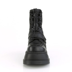 Demonia STOMP-13 Black Punk Goth Platform Wedge Boots