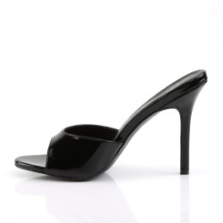 Pleaser CLASSIQUE-01 Black Patent High Heeled Mules