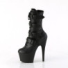 Pleaser ADORE-1046 Black Vegan Leather Ankle Boots
