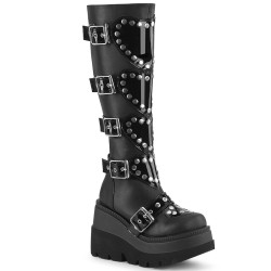 Demonia SHAKER-210 Black Vegan Leather Sale Women