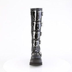 Demonia SHAKER-210 Black Vegan Leather Sale Women