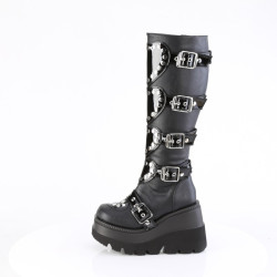 Demonia SHAKER-210 Black Vegan Leather Sale Women