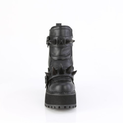 Demonia ASSAULT-72 Black Vegan Platform Women Boots