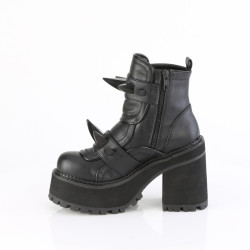Demonia ASSAULT-72 Black Vegan Platform Women Boots