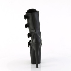Pleaser ADORE-1046 Black Vegan Leather Ankle Boots