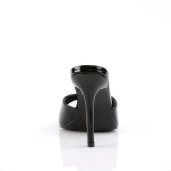 Pleaser CLASSIQUE-01 Black Patent High Heeled Mules