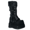 Demonia BEAR-202 Black Vegan Platform Women Boots