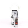 Pleaser SKY-308WHG Transparent Black-Red Glitter Sale