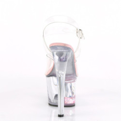 Pleaser SKY-308WHG Floating Glitter Hearts Platform Heels