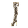 Pleaser BLONDIE-3011 Gold Sequins Thigh High Boots