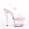 Pleaser SKY-308WHG Floating Glitter Hearts Platform Heels