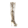 Pleaser BLONDIE-3011 Gold Sequins Thigh High Boots