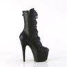 Pleaser ADORE-1046 Black Vegan Leather Ankle Boots
