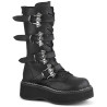 Demonia EMILY-322 Black Platform Buckle Boots Women