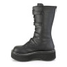 Demonia EMILY-322 Black Platform Buckle Boots Women