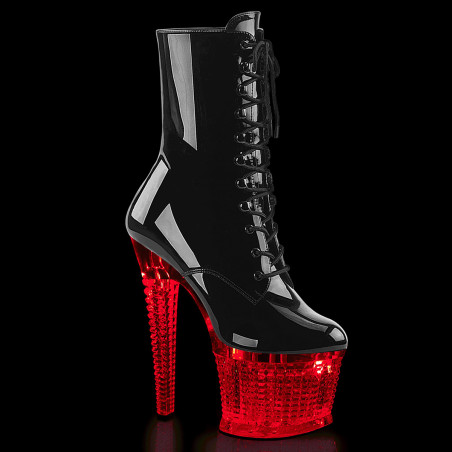 Pleaser FLASHDANCE-1020SPEC Black Transparent Boots
