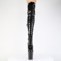 Pleaser FLAMINGO-3014 Patent Extreme Heeled Thigh Boots