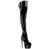 Pleaser JUBILANT-3006 Black Heeled Overknee Boots