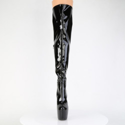Pleaser JUBILANT-3006 Black Heeled Overknee Boots