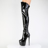 Pleaser JUBILANT-3006 Black Heeled Overknee Boots