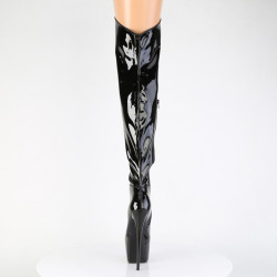 Pleaser JUBILANT-3006 Black Heeled Overknee Boots
