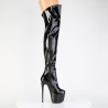 Pleaser JUBILANT-3006 Black Heeled Overknee Boots