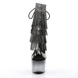 Pleaser ADORE-1017RSFT Transparent Black Ankle Boots