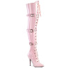Pleaser SEDUCE-3028 Rose Buckle Thigh High Boots