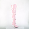 Pleaser SEDUCE-3028 Rose Buckle Thigh High Boots
