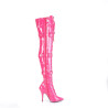 Pleaser SEDUCE-3028 Pink Buckle Thigh High Boots
